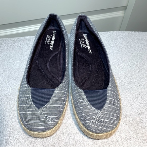 Grasshoppers Women's Slip On Shoes Sz 8 Blue White Flat Comfort Espadrille - Picture 4 of 10